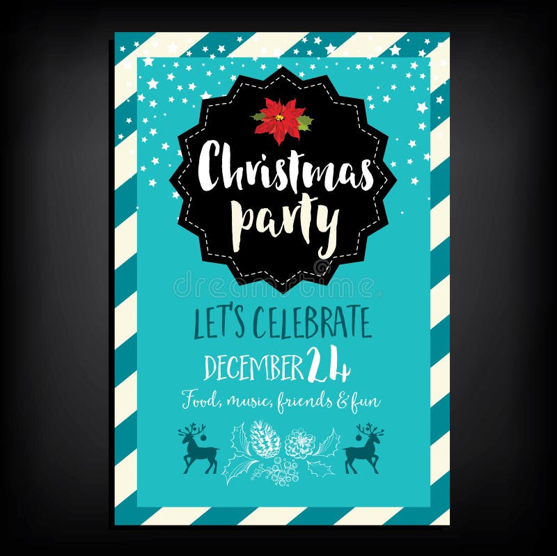 Vector christmas party invitation with toys. Holiday background and design banner. Vector template with hand-drawn xmas graphic. Vector christmas party invitation with toys. Holiday background and design banner. Vector template with hand-drawn xmas graphic.