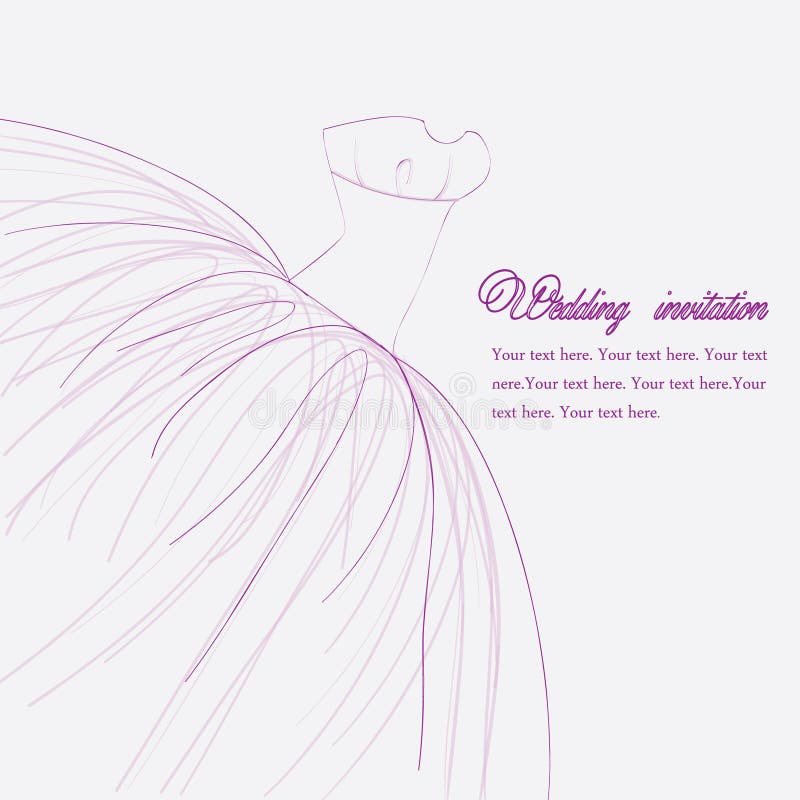 Convite do casamento ilustração royalty free Convite do casamento ilustração royalty free