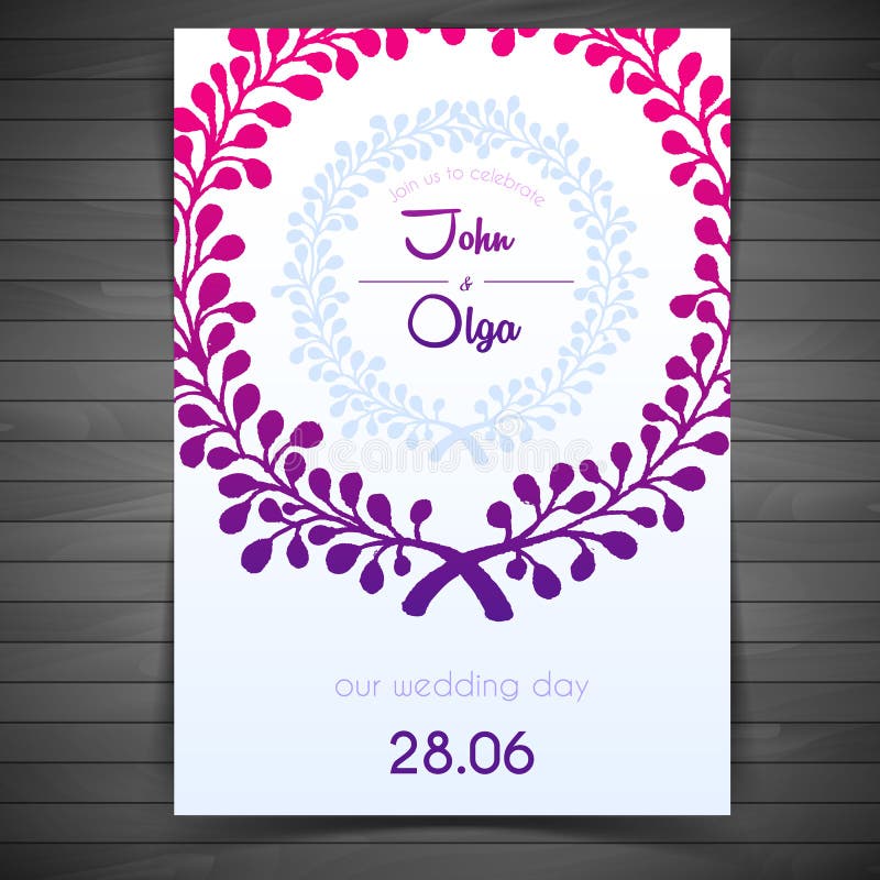 Vector illustration (eps 10) of Wedding invitation. Vector illustration (eps 10) of Wedding invitation