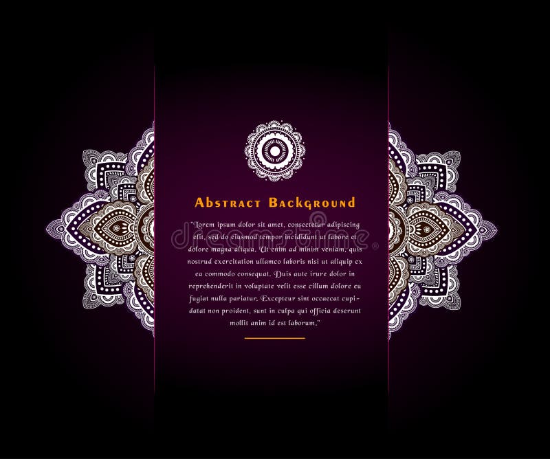 Convite do casamento do vintage com mandala ilustração do vetor Convite do casamento do vintage com mandala ilustração do vetor