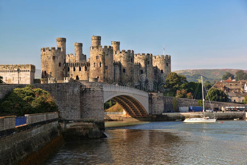 Conwykasteel in Wales, het Verenigd Koninkrijk, reeks Walesh-kastelen