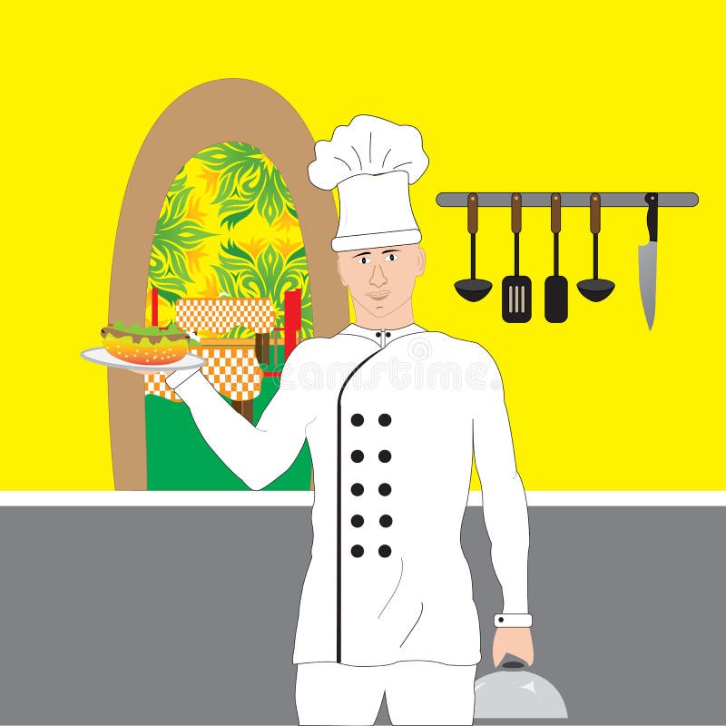 Cook Cafe royalty free illustration