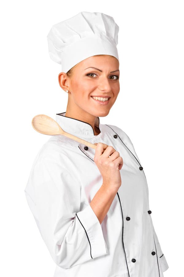 Cook, Chef or Baker Looking Over Should Stock Image - Image of ...