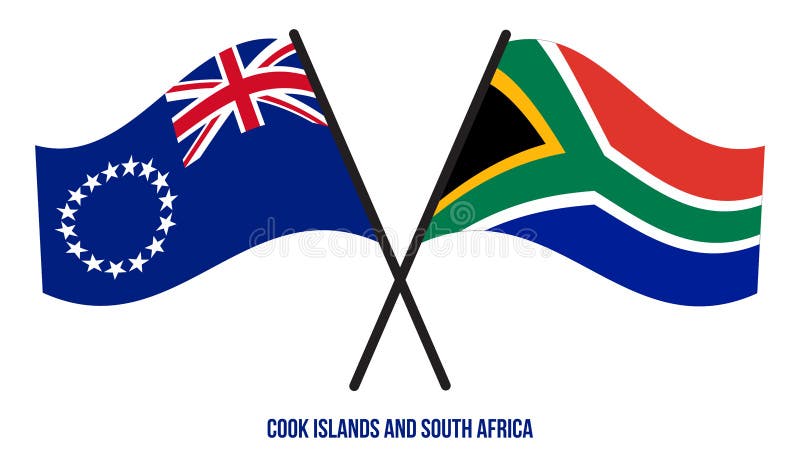 New Zealand Cook Islands Medium Hand Waving Flag