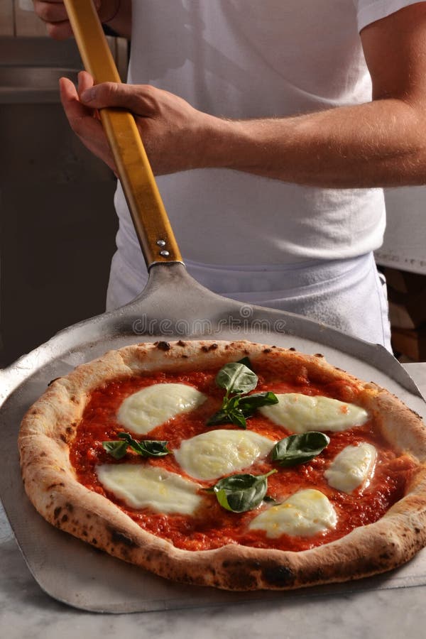 Baked pizza stock image. Image of meal, food, brick, italian 5507323