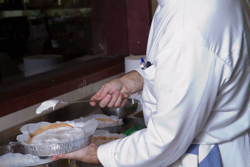 Cook at work royalty free stock image