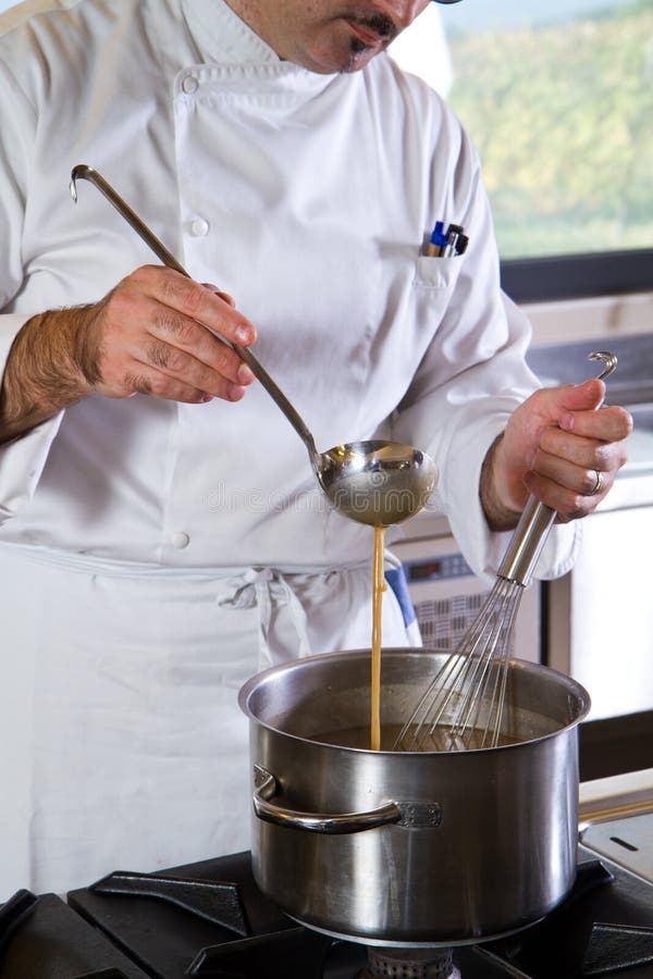Cook at work royalty free stock photos