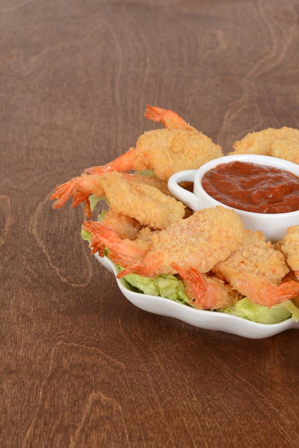 Cooked breaded shrimp stock photo. Image of dish, grilled 67792160