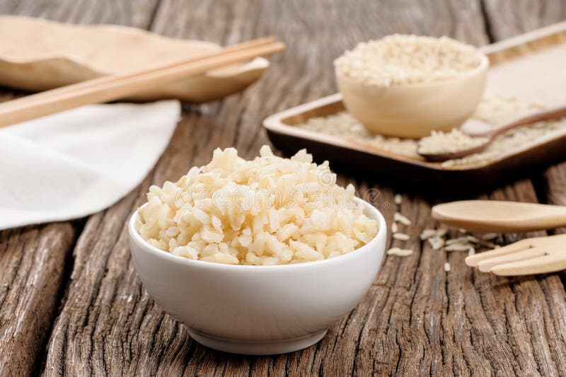 Cooked brown rice stock photo. Image of agricultural 161741404