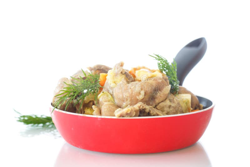 Cooked chicken gizzards stock image. Image of cooking 46171037