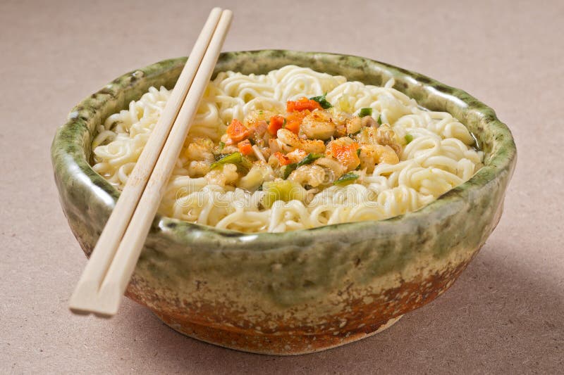 Cooked instant noodle stock image. Image of tasty, flavor 49505839