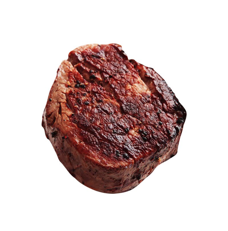 Cooked Meat Isolated on White Stock Photo Image of grilling, isolated