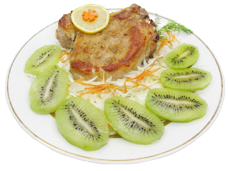 Cooked meat with vegetables royalty free stock photo