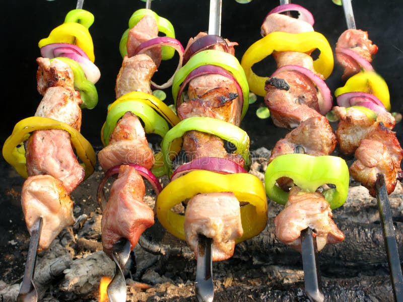 Cooked meat with vegetables royalty free stock image