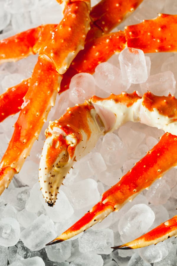 Cooked Organic Alaskan King Crab Legs Stock Image Image of animal