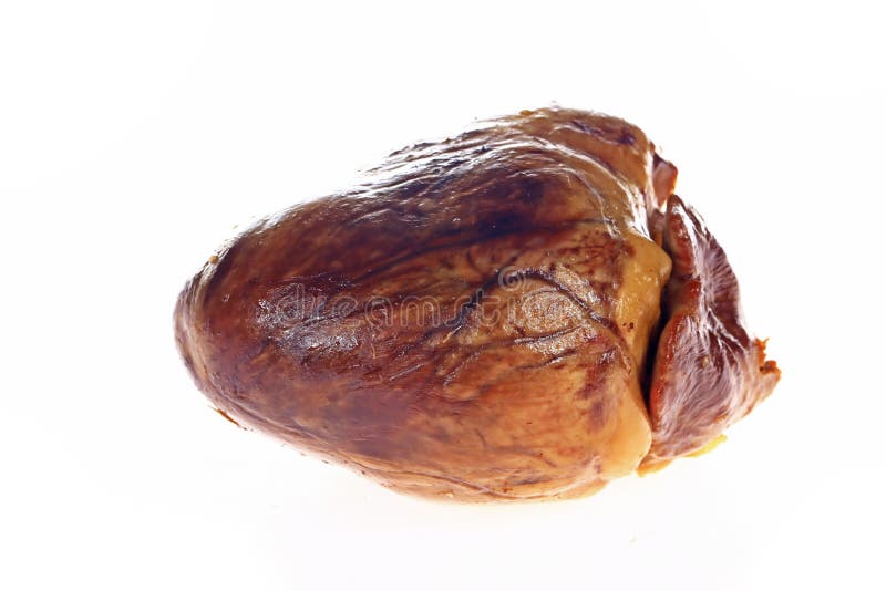 Cooked Pig Hearts in White Background Stock Image Image of hearts