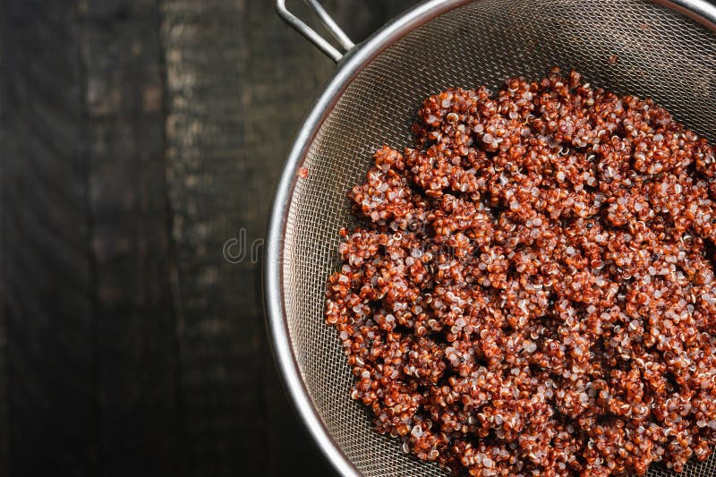 Cooked red quinoa stock image. Image of cooked, healthy - 274433517