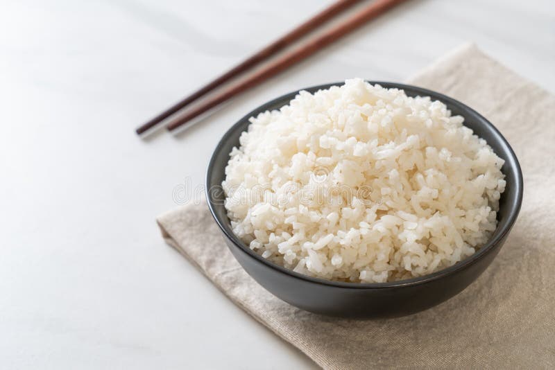 Cooked white rice bowl stock photo. Image of background 193173172