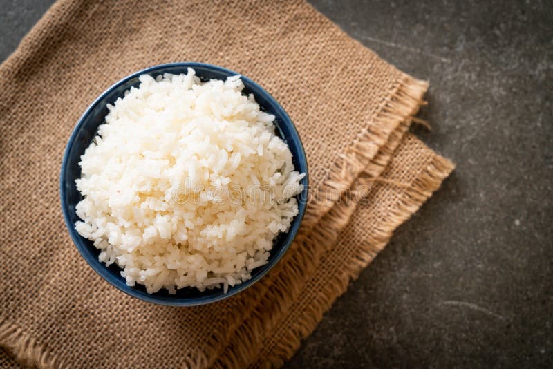 Cooked white rice bowl stock image. Image of asian, meal 263480893