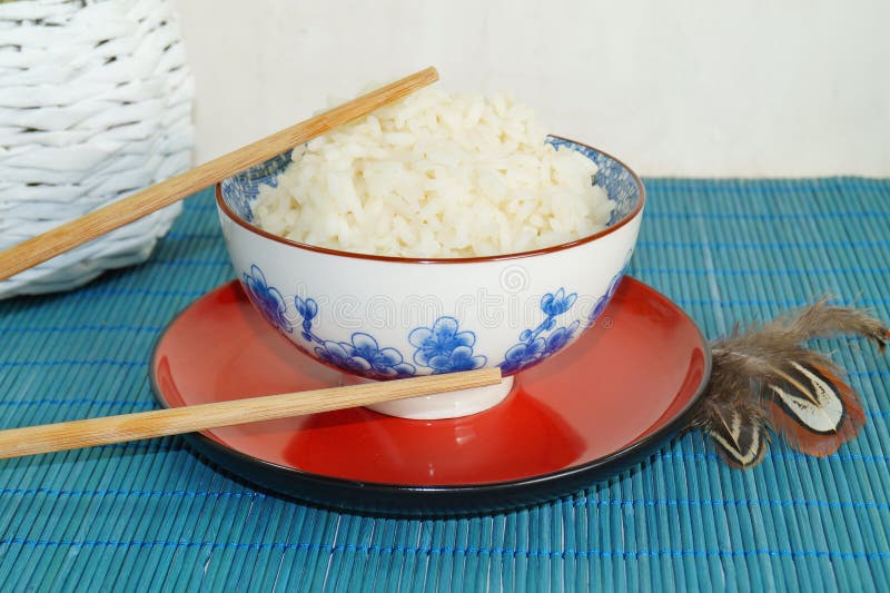 Cooked White Rice in a Nice Dish Jasmine Rice Stock Image Image of