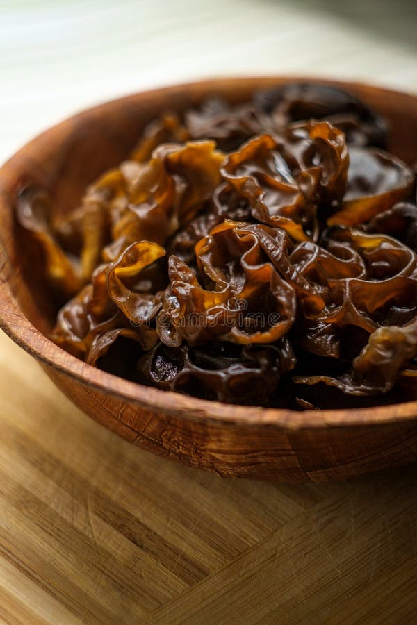 Cooked Wood Ear Mushrooms stock image. Image of asian 145589493
