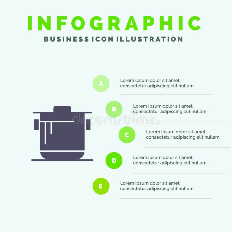 Cooker, Kitchen, Rice, Cook Infographics Presentation Template. 5 Steps