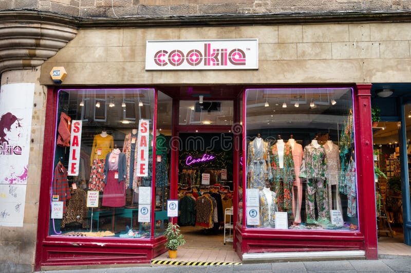 Cookie Clothing store editorial stock photo. Image of scottish 235974603