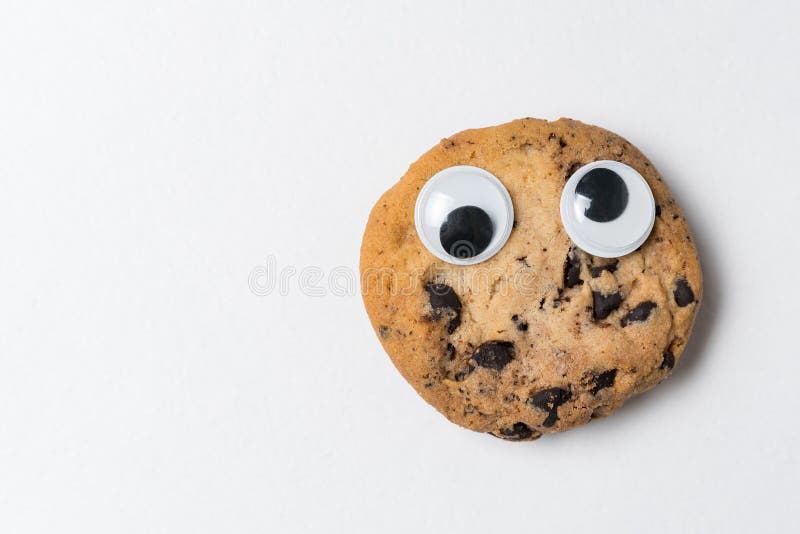 Cookie with Googly Eyes and an Amused Expression. Crazy Cookies Stock Image Image of funny