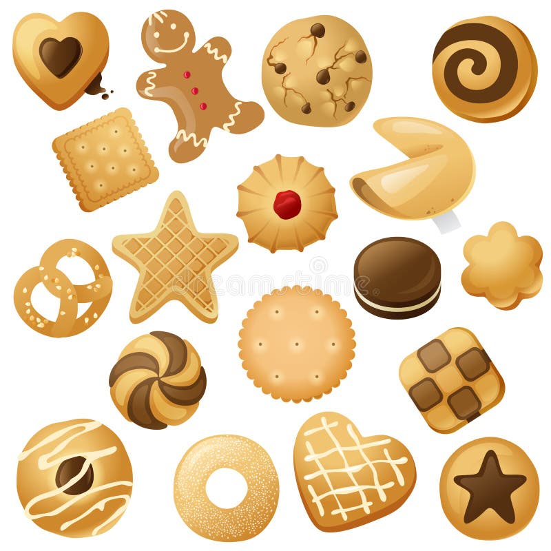 Cookie icons stock illustration