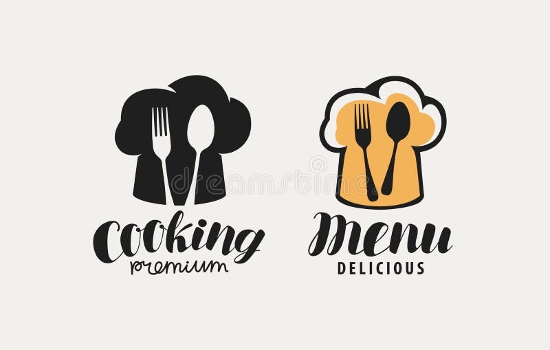 Cookie, logo del menu o etichetta Concetto alimentare Figura vettoriale illustrazione di stock