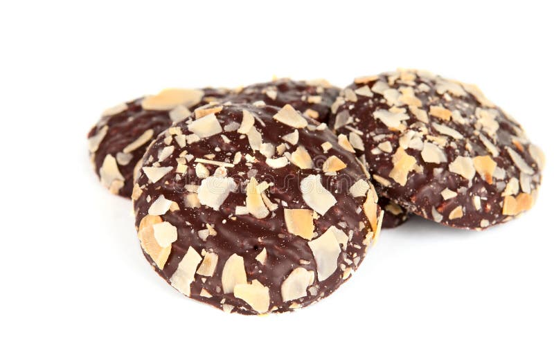 Cookies with chocolate and almonds