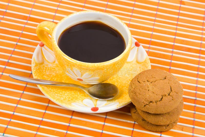 Cookies and Cup with Coffee Stock Photo Image of baking, eating 4542802