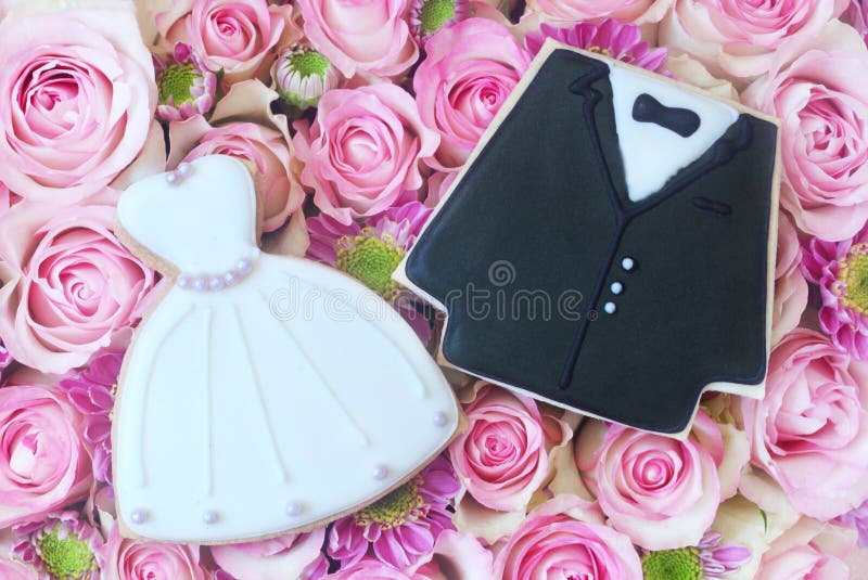 Cookies de Casamento foto de stock royalty free Cookies de Casamento foto de stock royalty free