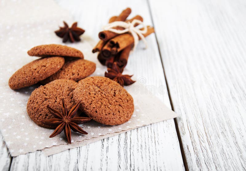 Cookies de farinha de aveia saudáveis fotos de stock royalty free Cookies de farinha de aveia saudáveis fotos de stock royalty free