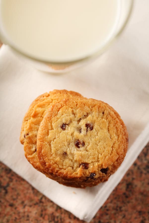 Cookies an Glass of Milk Closeup Stock Photo Image of bakery, junk 52115878
