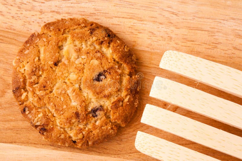 Cookies Oat Meal with Strawberry. Stock Image Image of chocolate