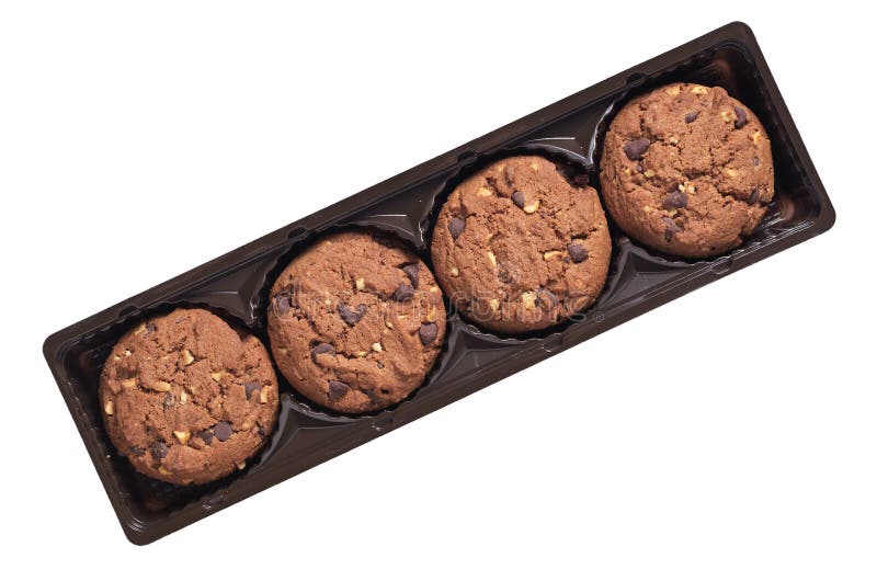 Cookies in Plastic Packaging Stock Photo Image of chocolate, package