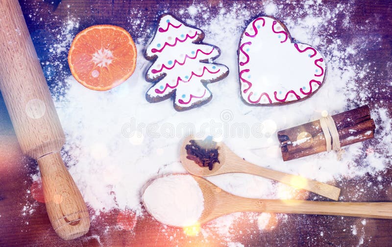 Cookies por feriados imagens de stock Cookies por feriados imagens de stock