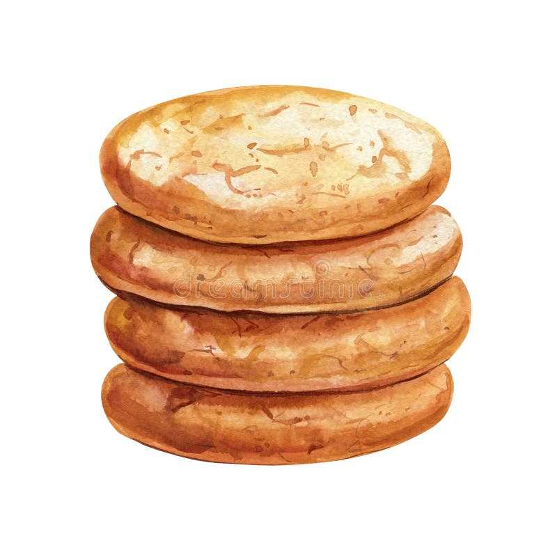 Cookies. χειροποίητο μπισκότο ζαχαρωτό επιδόρπιο γλυκό ψημένο φαγητό φαγητό υδατογράφημα απομονωμένο στοκ εικόνα
