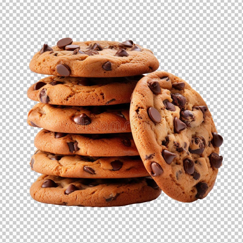 Cookies чипа choco изолированы на прозрачном фоне иллюстрация штока