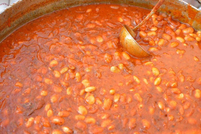 Cooking baked beans stock photo. Image of bowl, cheap 158172120