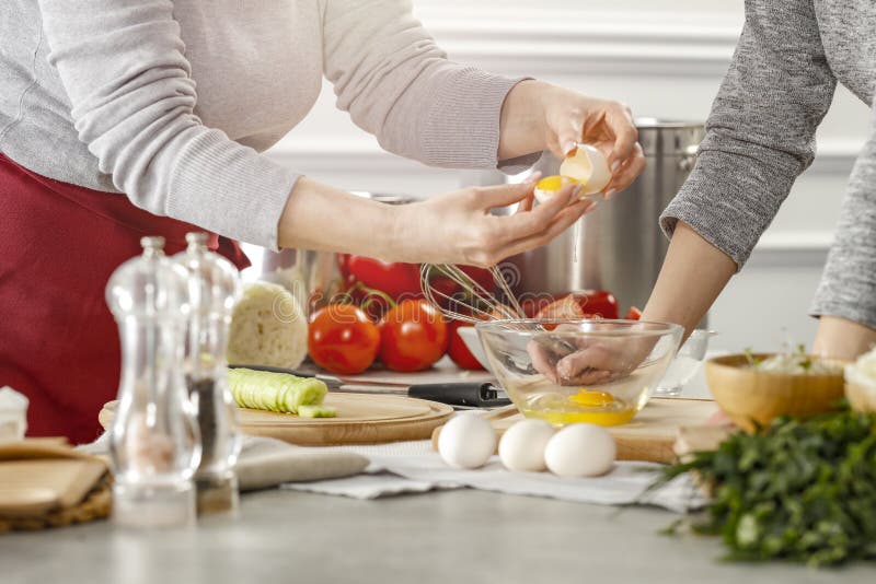 Cooking, Baking and Preparing Meals and Dishes in the Kitchen. Table