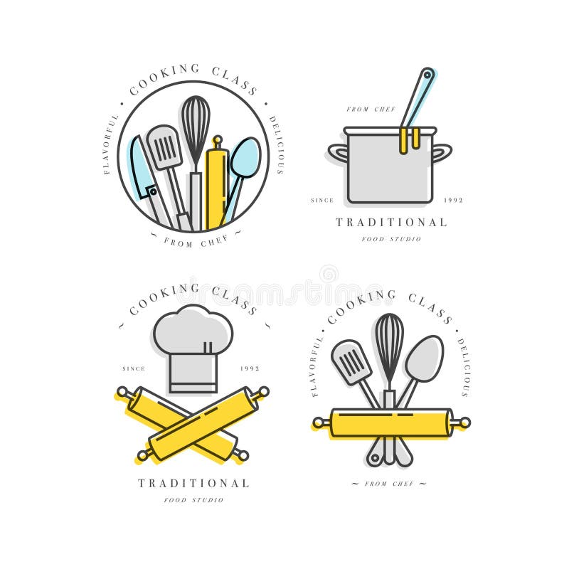 Kitchen symbols stock vector. Illustration of color, illustration - 8726397