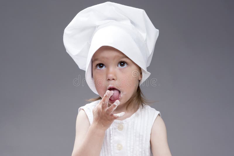 Cooking Concepts and Ideas. Portrait of Lovely Cute Caucasian Girl Posing as Cook.