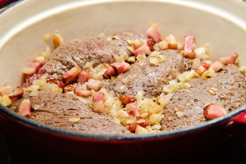 Cooking Czech Food Spanelsky Ptacek Stock Image Image of cooking