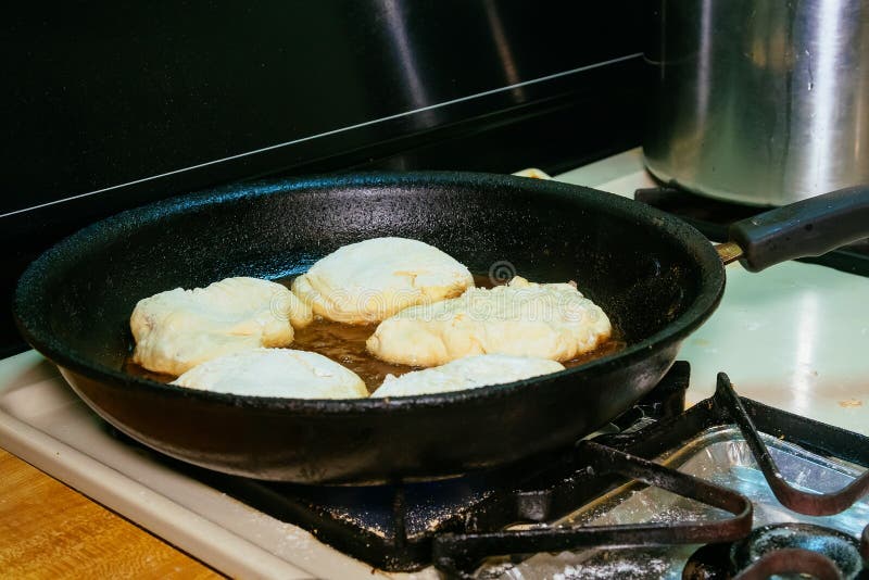 Cooking Deep Fried Meat Pies Stock Image Image of family, dish 74834183