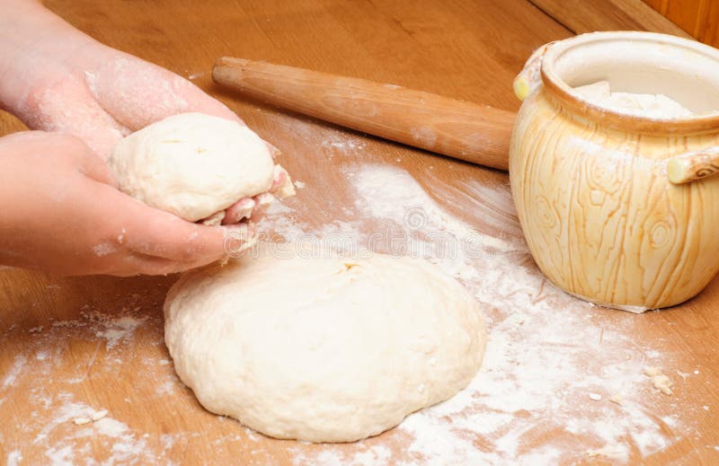 Cooking dough royalty free stock image