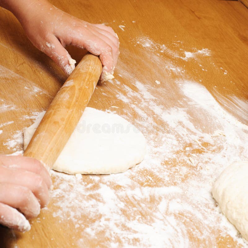Cooking dough stock photography