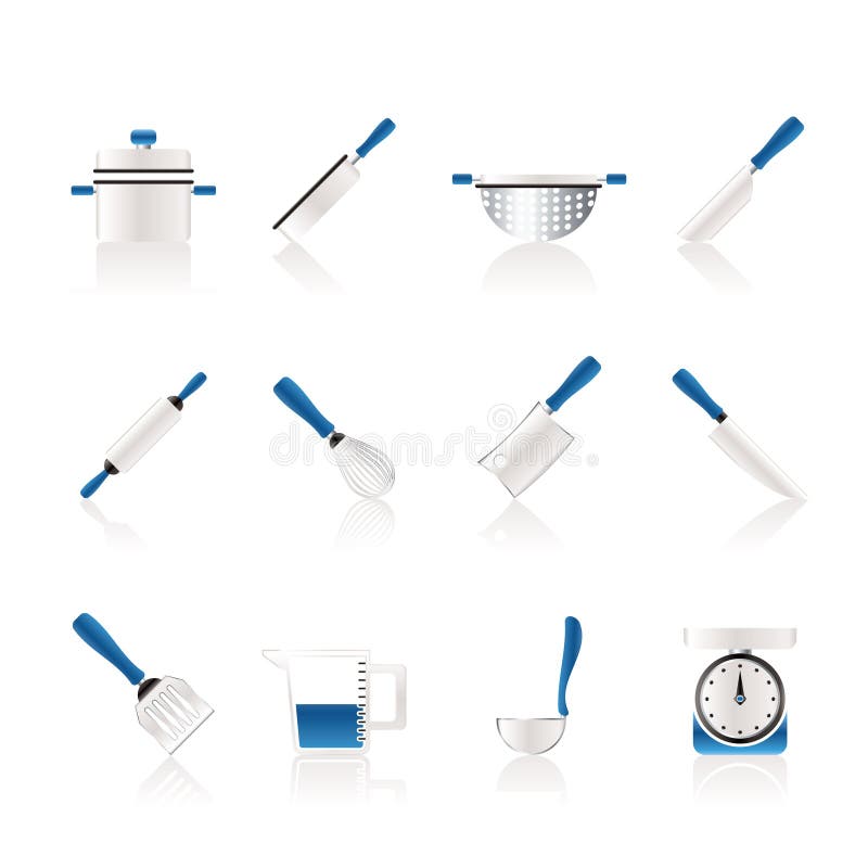 Cooking equipment and tools icons