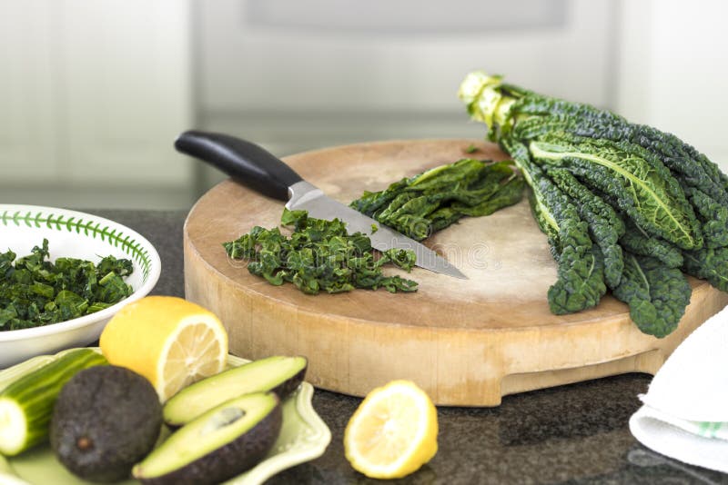 Cooking with fresh kale stock photo. Image of cabbage 113232958
